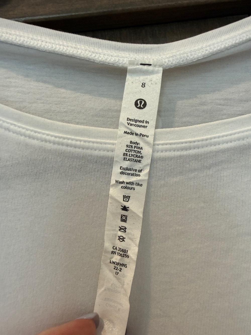 lululemon athletica women’s  White Short-Sleeve Crew Tee - Picture 2 of 3